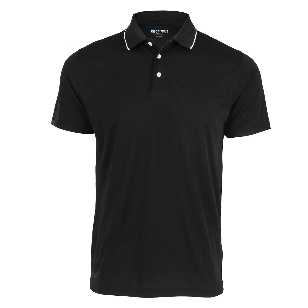 Affinity Unisex Solid Mesh Tipped Clr  S/S Performance Polo
