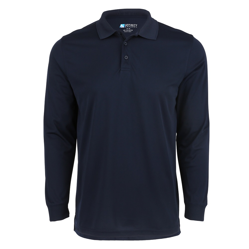 Affinity Unisex Solid L/S Snag Resist Performance Polo No Pk