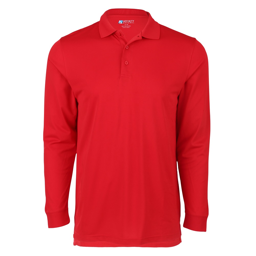 Affinity Unisex Solid L/S Snag Resist Performance Polo No Pk