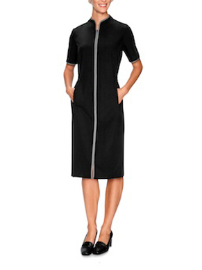 Women's Zip Short Sleeve Dress